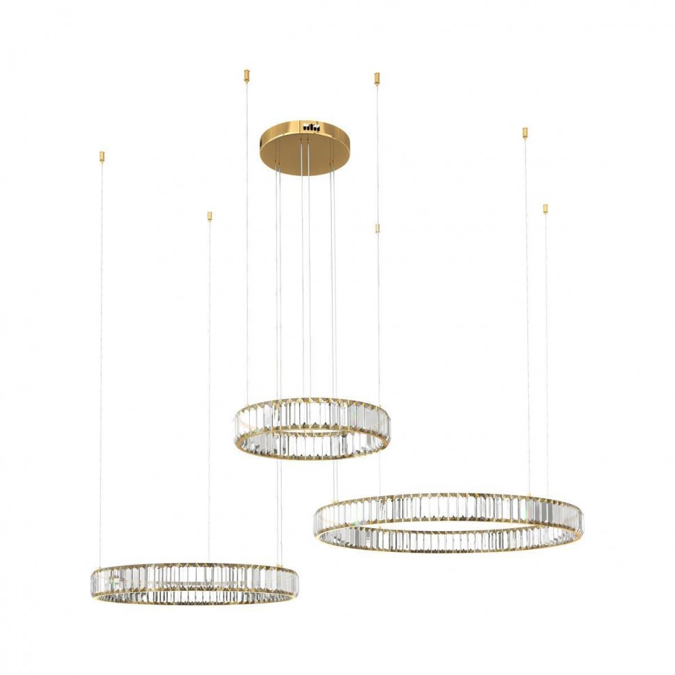 Подвесной светодиодный светильник Loft IT Crystal ring 10135/3 Gold фото 1 — Дзинь ля-ля