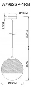 Подвесной светильник Arte Lamp Jupiter Copper A7962SP-1RB фото 2 &mdash; Дзинь ля-ля