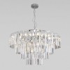 Подвесная люстра Eurosvet Elegante 10130/10 хром/прозрачный хрусталь Strotskis фото 1 &mdash; Дзинь ля-ля