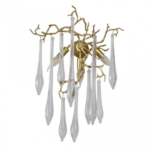 Настенный светильник Crystal Lux Reina AP3 Gold Pearl &mdash; Дзинь ля-ля