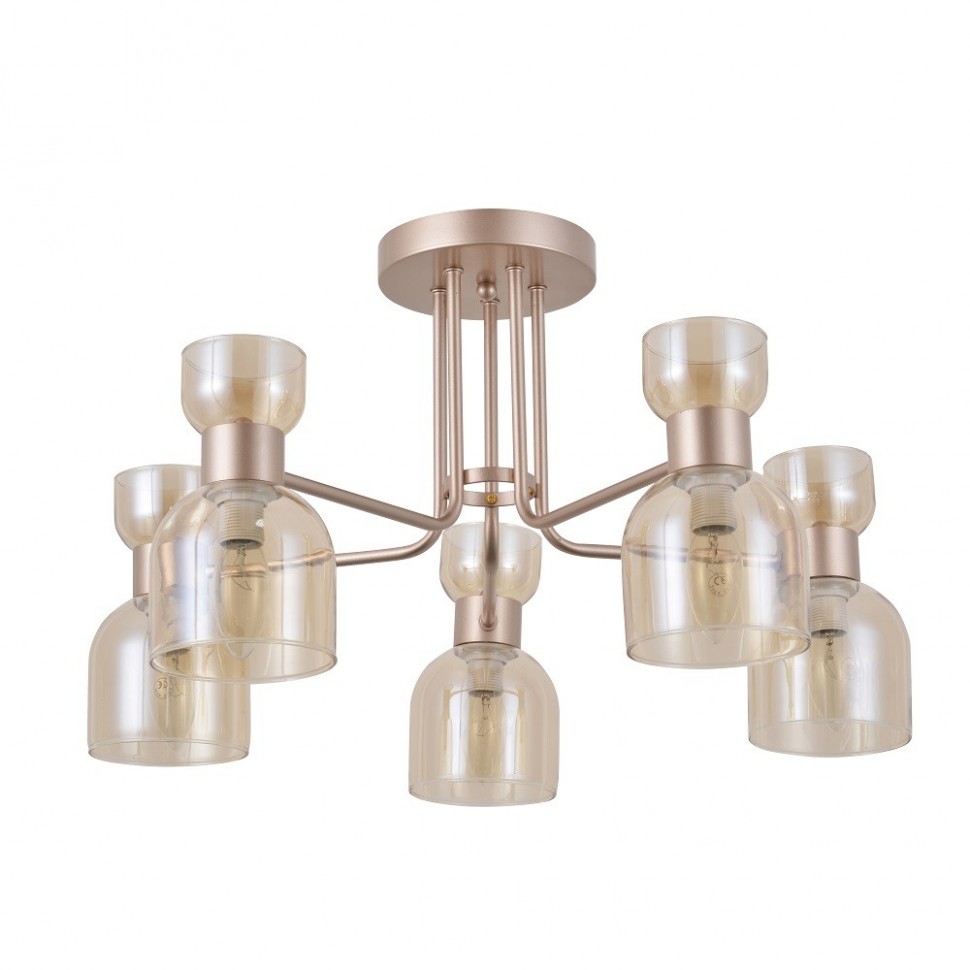 Люстра в стиле модерн 12221/5CPGD AMB ЭкономСвет фото 1 — Дзинь ля-ля