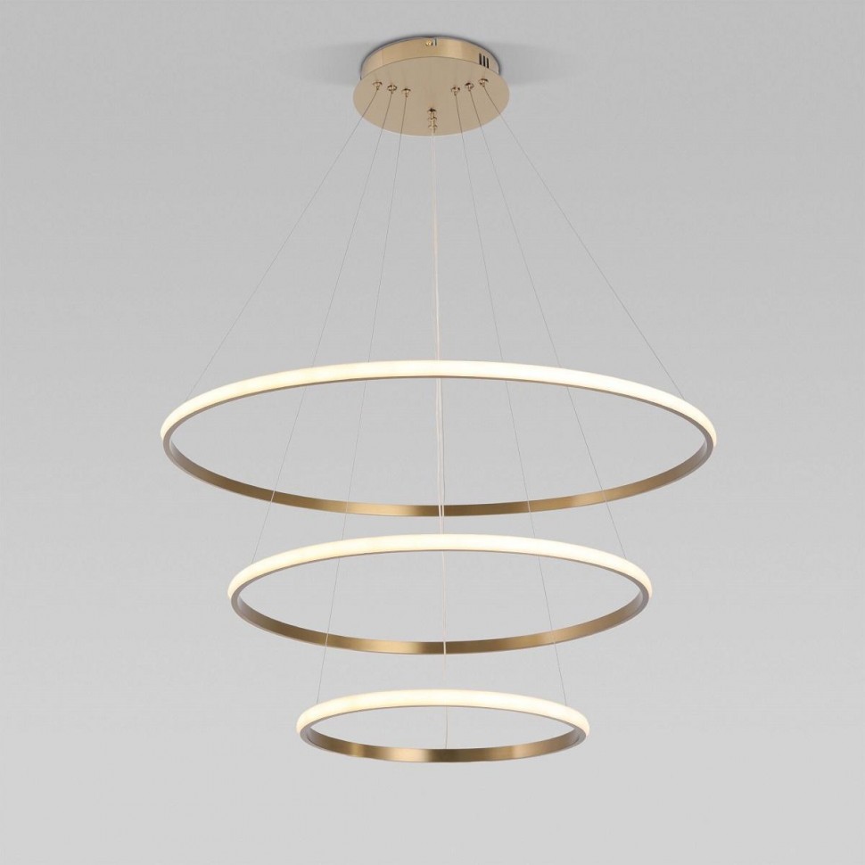 Подвесной светодиодный светильник Eurosvet Collars 90264/3 латунь фото 1 &mdash; Дзинь ля-ля