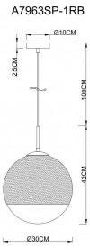 Подвесной светильник Arte Lamp Jupiter Copper A7963SP-1RB фото 3 — Дзинь ля-ля