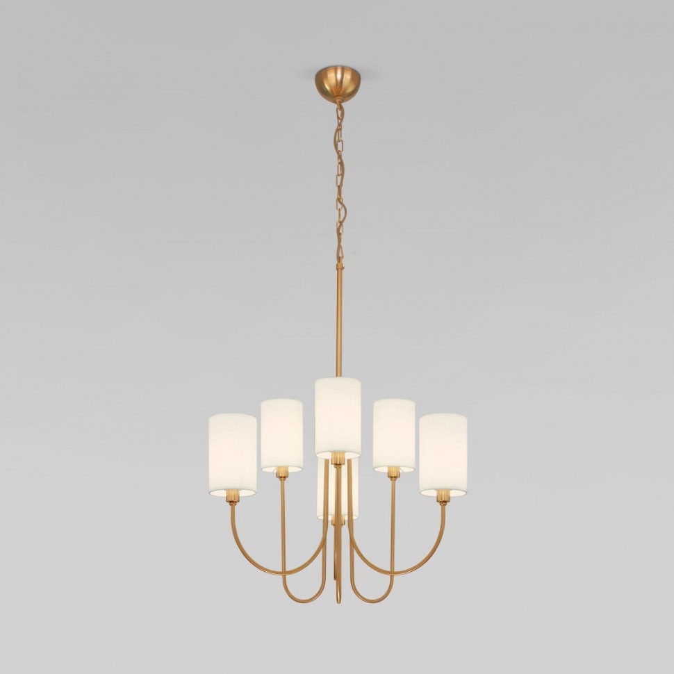 Подвесная люстра Eurosvet Abbey 60164/6 латунь Smart фото 1 &mdash; Дзинь ля-ля