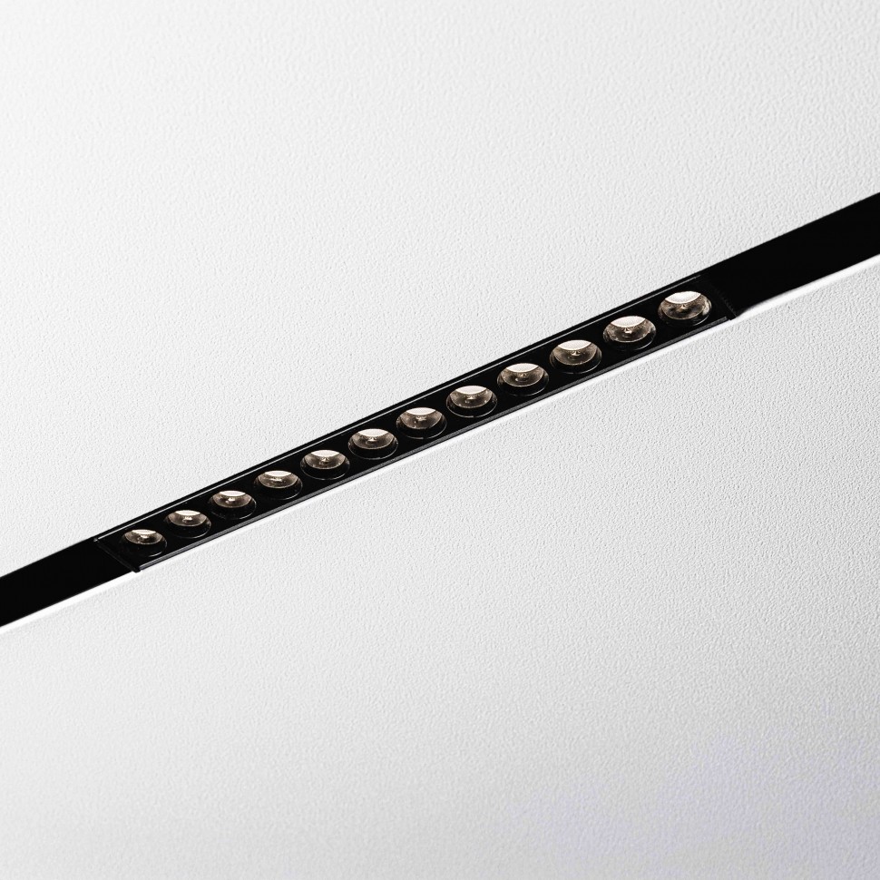 Магнитный трековый светильник MKL-102-12W3K-B Черный 220x22x44, 48V, 12W 840 lm 3000 К 36°, LED Osram, CRI>90 фото 1 — Дзинь ля-ля