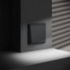 Выключатель встраиваемый VOLTUM S70 одноклавишный 10А, (графит) фото 5 — Дзинь ля-ля