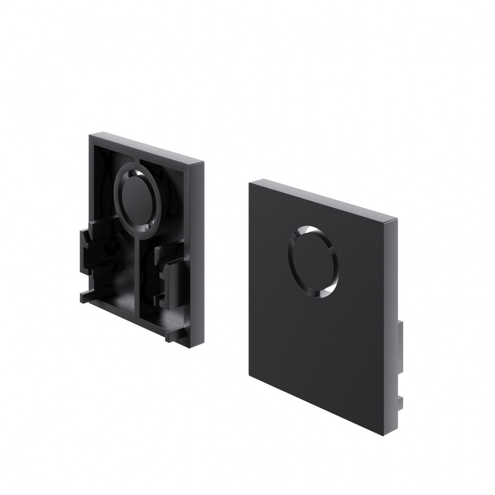 Заглушки для накладного низкопрофильного шинопровода Exility 2шт. Maytoni TRAM034EC-41B фото 1 — Дзинь ля-ля