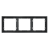 Рамка пластиковая VOLTUM S70 на 3 поста, (графит) фото 5 — Дзинь ля-ля