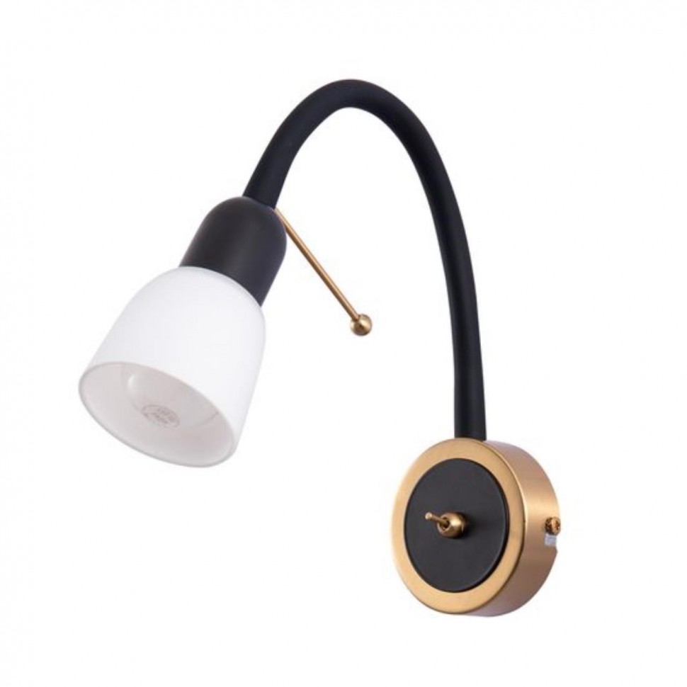Бра Arte Lamp Lettura A7009AP-1BK фото 1 &mdash; Дзинь ля-ля