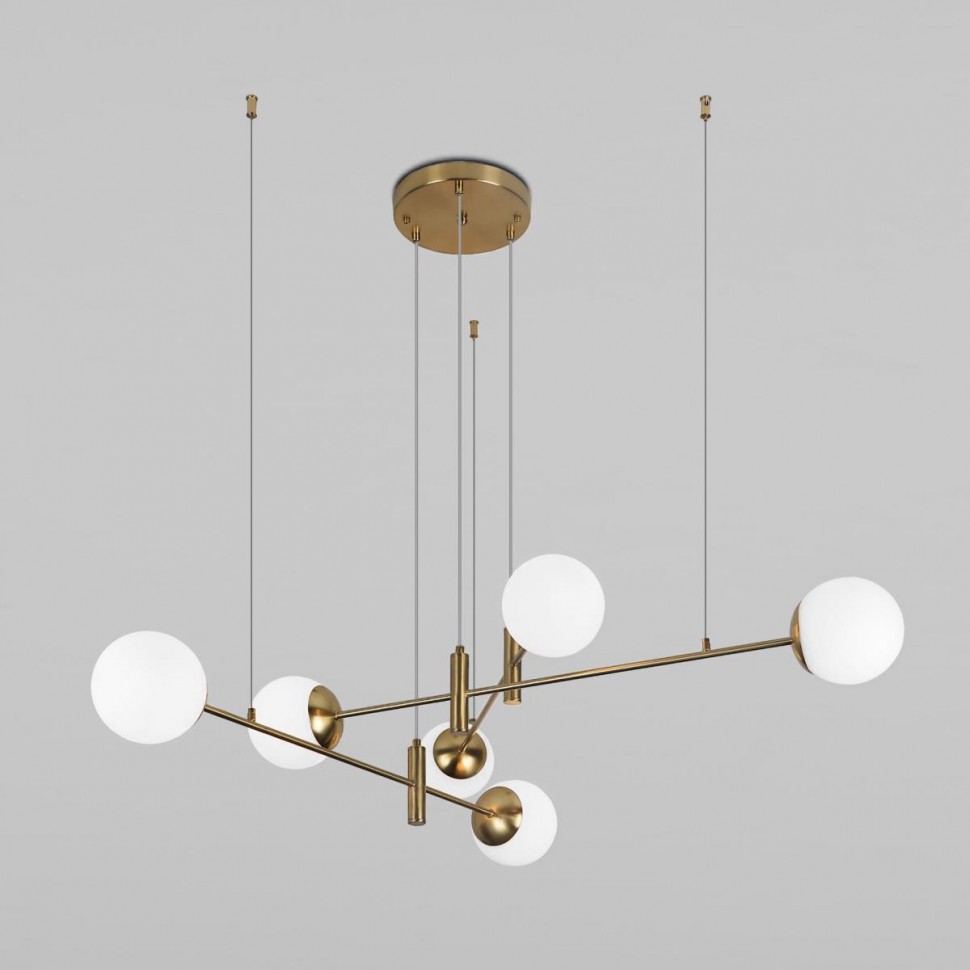 Подвесная люстра Eurosvet Planet 70146/6 латунь Smart фото 1 &mdash; Дзинь ля-ля