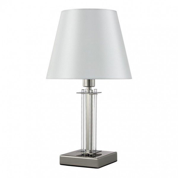 Настольная лампа Crystal Lux Nicolas LG1 Nickel/White &mdash; Дзинь ля-ля