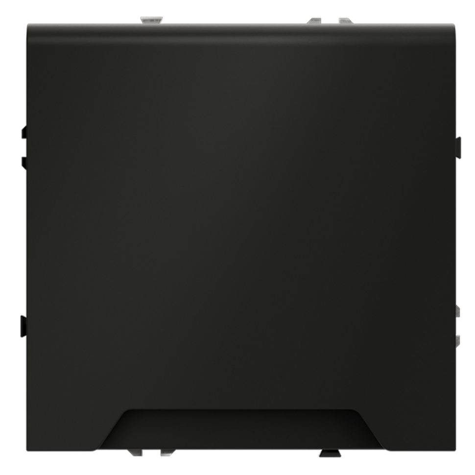 Розетка встраиваемая VOLTUM S70 с заземлением, защитными шторками и крышкой 16А, (черный матовый) фото 1 — Дзинь ля-ля