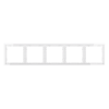 Рамка пластиковая VOLTUM S70 на 5 постов, (белый глянцевый) фото 1 — Дзинь ля-ля