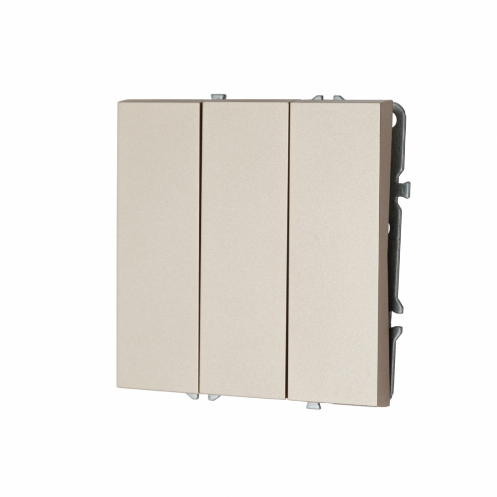 Выключатель трехклавишный MIKAMI 16 А, 250 В латунь фото 1 — Дзинь ля-ля