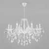 Подвесная люстра Eurosvet Veletta 10108/8 белый/прозрачный хрусталь Strotskis фото 1 &mdash; Дзинь ля-ля