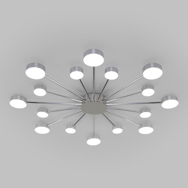 Потолочная светодиодная люстра Eurosvet Nitrino 90242/16 хром &mdash; Дзинь ля-ля