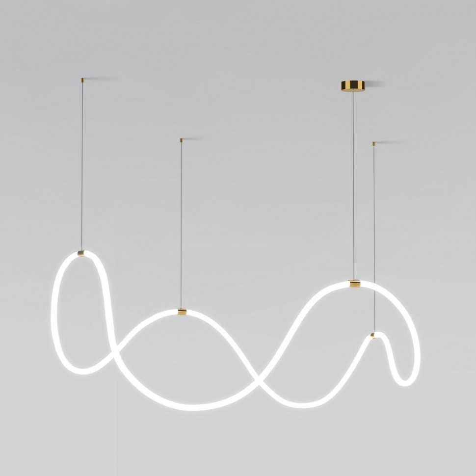 Подвесной светодиодный светильник Eurosvet 90288/1 латунь фото 1 &mdash; Дзинь ля-ля