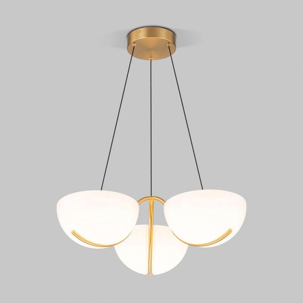 Подвесная светодиодная люстра Eurosvet Emisfero 50083/3 LED золото фото 1 &mdash; Дзинь ля-ля