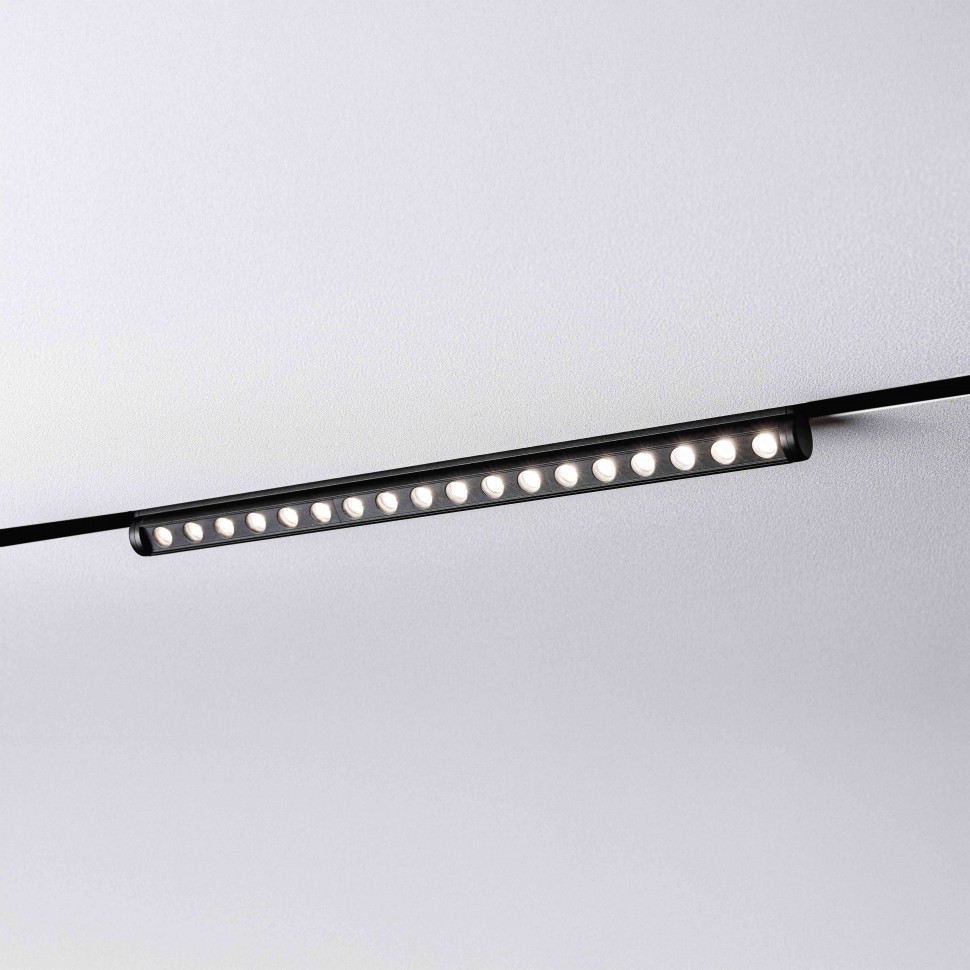 Магнитный трековый светильник MKL-104-18W4K-B Черный 357x22x67, 48V, 18W 1440 lm 4000 К 36°, LED Osram, CRI>90 фото 1 — Дзинь ля-ля