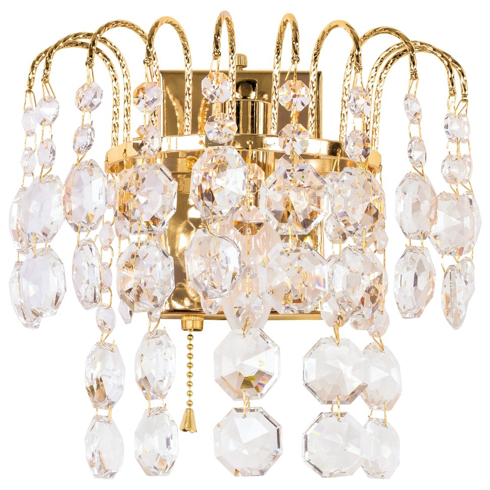 Бра с хрусталем 2821/1wFGD+WT ЭкономСвет фото 1 &mdash; Дзинь ля-ля