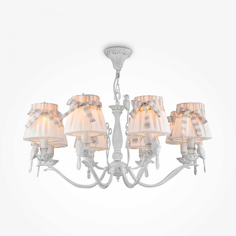 Подвесная люстра Maytoni Bird ARM013-08-W фото 1 &mdash; Дзинь ля-ля