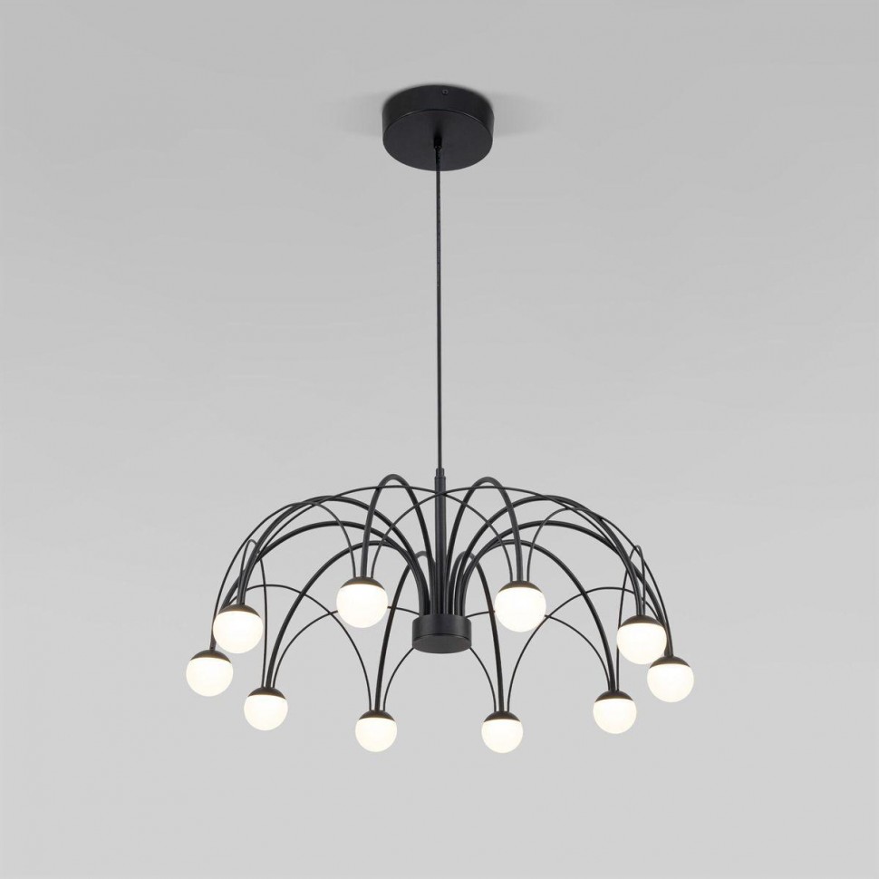 Подвесная светодиодная люстра Eurosvet Ragno 90034/10 LED черный фото 1 &mdash; Дзинь ля-ля