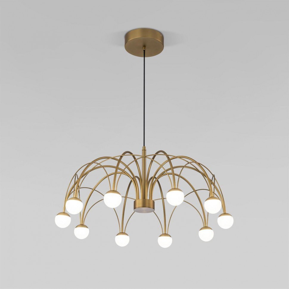 Подвесная светодиодная люстра Eurosvet Ragno 90030/10 LED золото фото 1 &mdash; Дзинь ля-ля