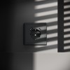 Розетка встраиваемая VOLTUM S70 с заземлением и защитными шторками, 16А, с USB, A+С, (графит) фото 4 — Дзинь ля-ля