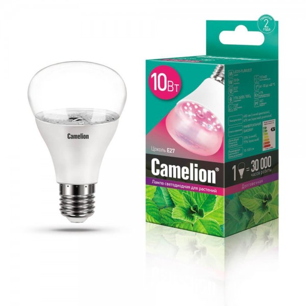 Лампа светодиодная Camelion для растений 10W E27 LED10-PL/BIO/E27 13241 — Дзинь ля-ля