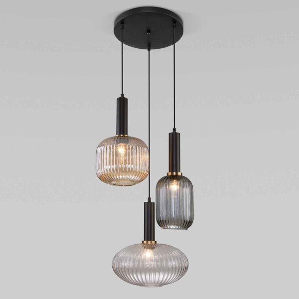 Подвесной светильник Eurosvet Bravo 50183/3 черный &mdash; Дзинь ля-ля