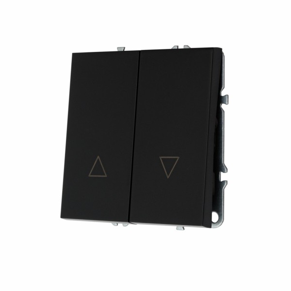 Выключатель двухклавишный для жалюзи MIKAMI 16 А, 250 В черный — Дзинь ля-ля