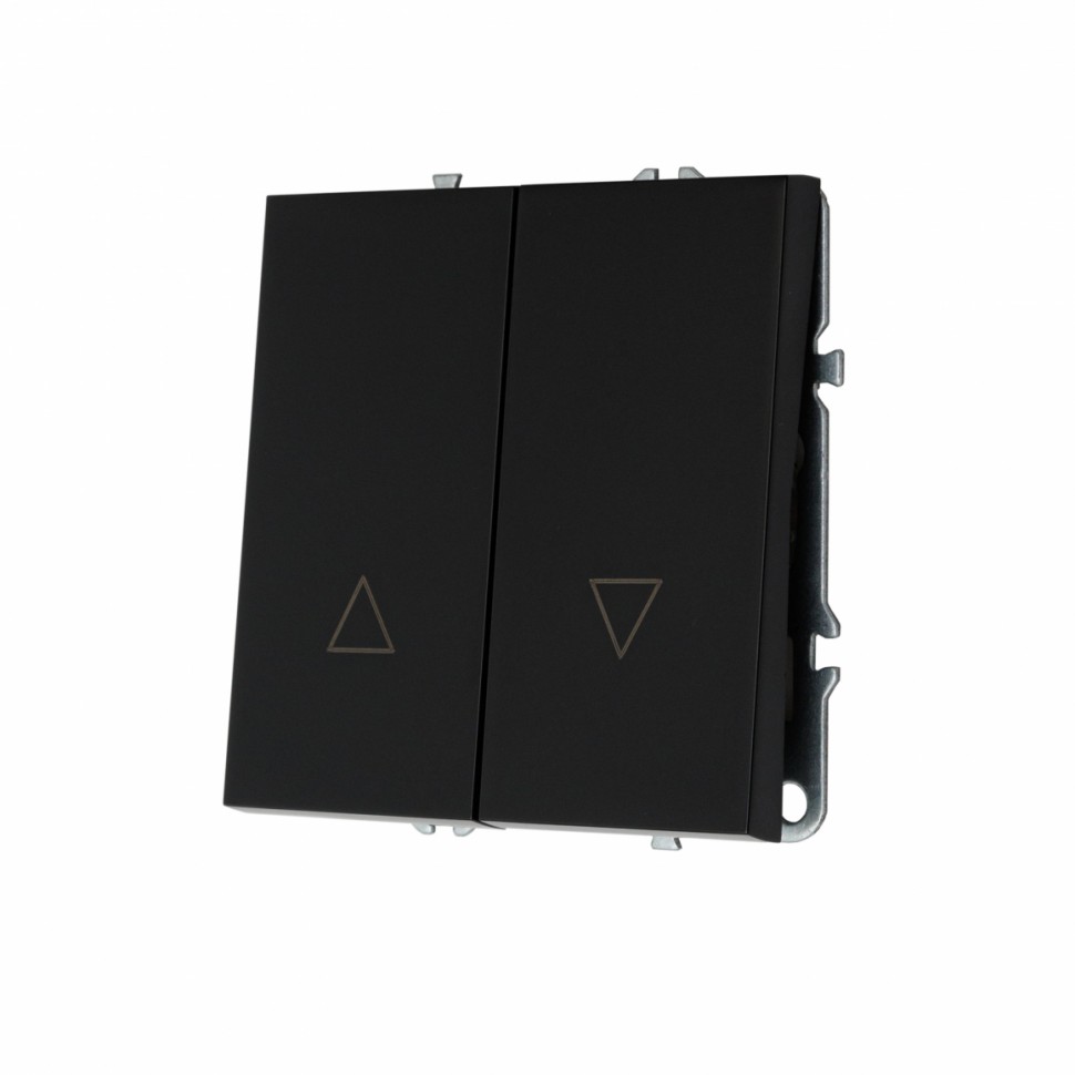 Выключатель двухклавишный для жалюзи MIKAMI 16 А, 250 В черный фото 1 — Дзинь ля-ля