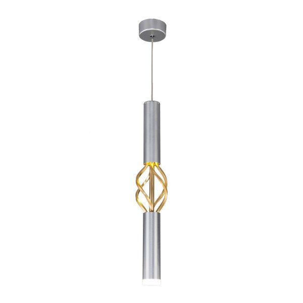Подвесной светодиодный светильник Eurosvet Lance 50191/1 LED матовое серебро/матовое золото — Дзинь ля-ля
