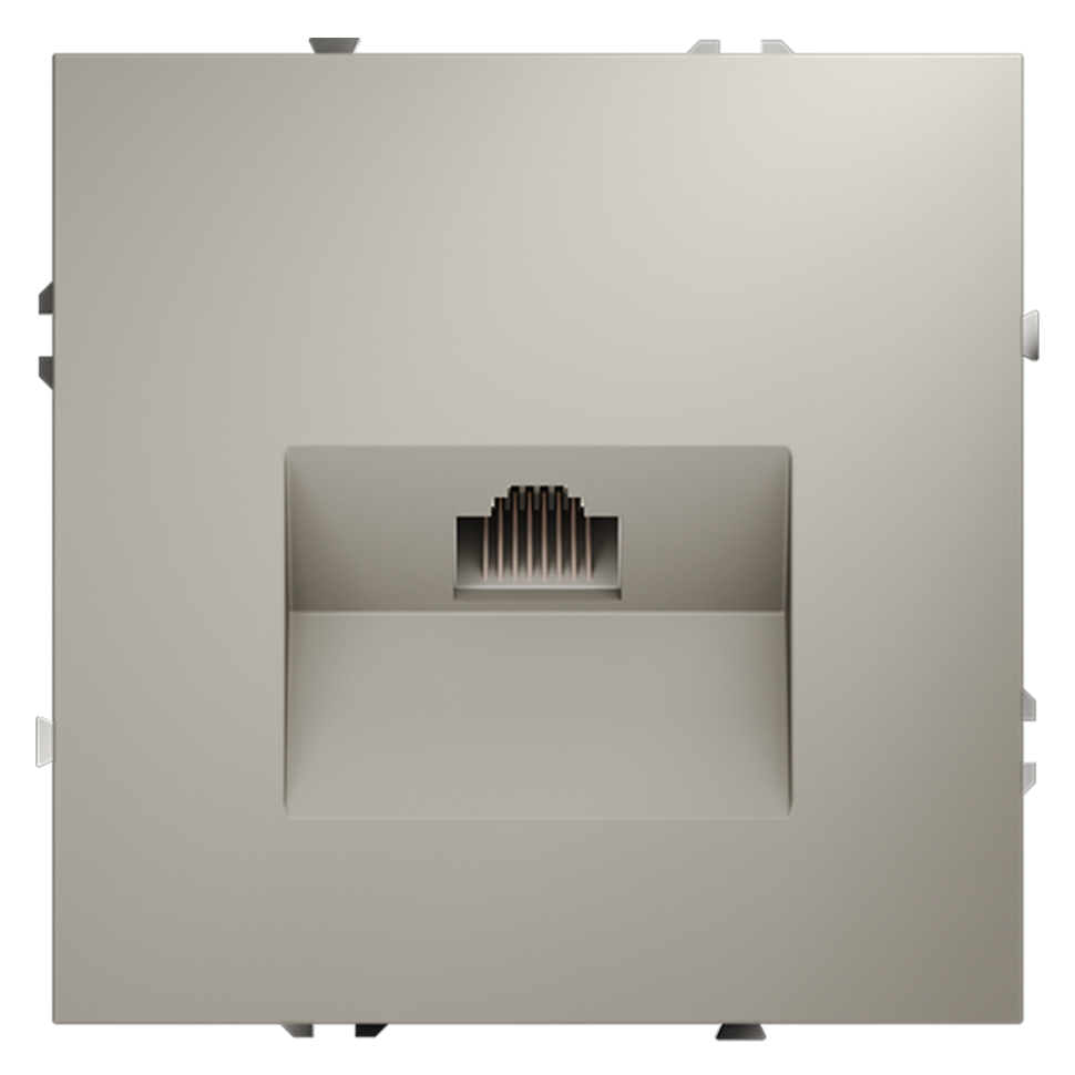 Розетка компьютерная встраиваемая VOLTUM S70 RJ45 кат.6, (кашемир) фото 1 — Дзинь ля-ля