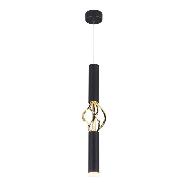 Подвесной светодиодный светильник Eurosvet Lance 50191/1 LED черный/золото — Дзинь ля-ля