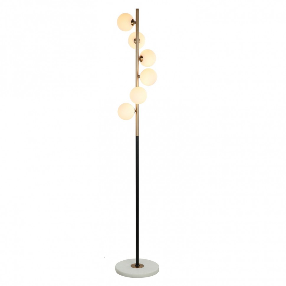 Торшер в стиле модерн G61602/6F WT+BK+BRS WT Gerhort фото 1 — Дзинь ля-ля