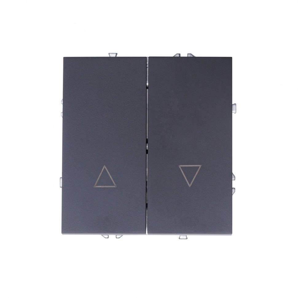 Выключатель двухклавишный для жалюзи MIKAMI 16 А, 250 В черный soft touch фото 1 — Дзинь ля-ля