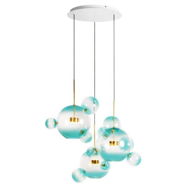 Подвесная светодиодная люстра Loft IT Bolle 2027-D3 Blue — Дзинь ля-ля