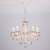 Подвесная люстра Eurosvet 3281/5 белый с золотом/тонированный хрусталь Strotskis фото 1 &mdash; Дзинь ля-ля