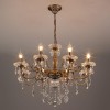Подвесная люстра Eurosvet 3281/8 античная бронза/прозрачный хрусталь Strotskis фото 5 &mdash; Дзинь ля-ля