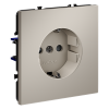 Розетка встраиваемая VOLTUM S70 с заземлением и защитными шторками, 16А, (кашемир) фото 2 — Дзинь ля-ля