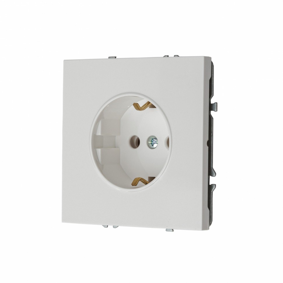 Розетка с заземлением MIKAMI 16 А, 250 В белый глянцевый фото 1 — Дзинь ля-ля