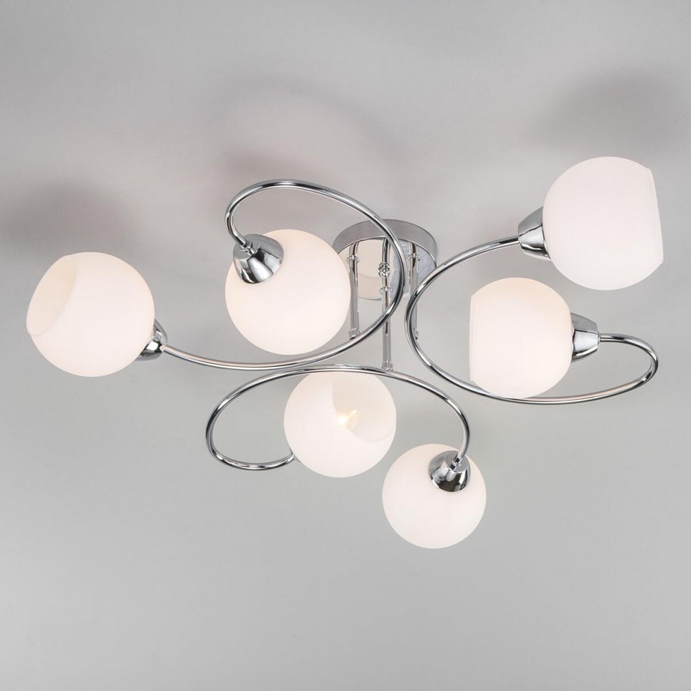Потолочная люстра Eurosvet Tulia 30136/6 хром фото 1 &mdash; Дзинь ля-ля