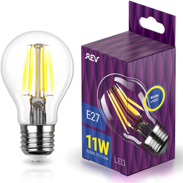 Лампа светодиодная филаментная REV A60 E27 11W 2700K DECO Premium груша 32477 5 — Дзинь ля-ля