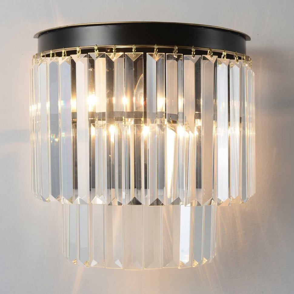 Настенный светильник Crystal Lux MAXIME AP2 BLACK фото 1 &mdash; Дзинь ля-ля