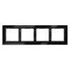 Рамка стеклянная VOLTUM S70 на 4 поста, (черный,стекло) фото 5 — Дзинь ля-ля