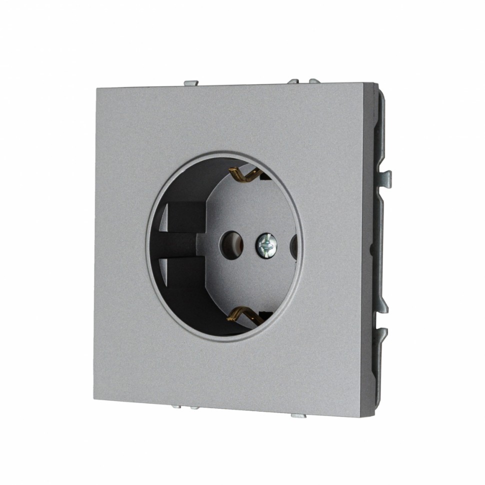 Розетка с заземлением, со шторками MIKAMI 16 А, 250 В графит фото 1 — Дзинь ля-ля