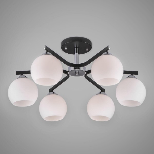 Потолочная люстра Eurosvet 30145/6 хром/венге &mdash; Дзинь ля-ля