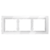 Рамка стеклянная VOLTUM S70 на 3 поста, (белый, стекло) фото 1 — Дзинь ля-ля