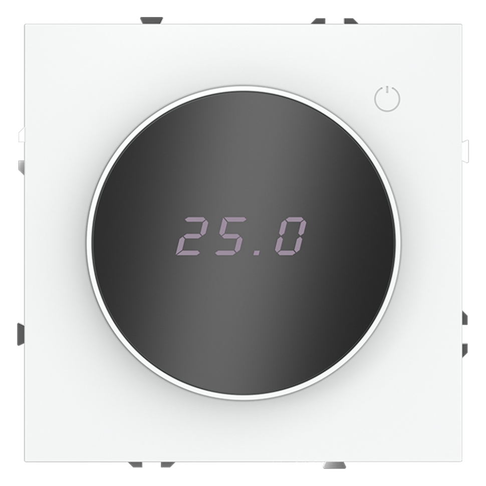 Терморегулятор электронный VOLTUM S70 с индикацией и датчиком, для теплого пола, (белый матовый) фото 1 — Дзинь ля-ля